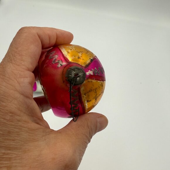 3 VTG Indent Painted Glass Christmas Ornaments Poland Teardrop 2 med 1 small. - Picture 8 of 15